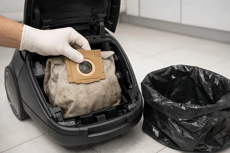 روش خارج کردن کیسه قدیمی جاروبرقی بدون پخش گرد و غبار